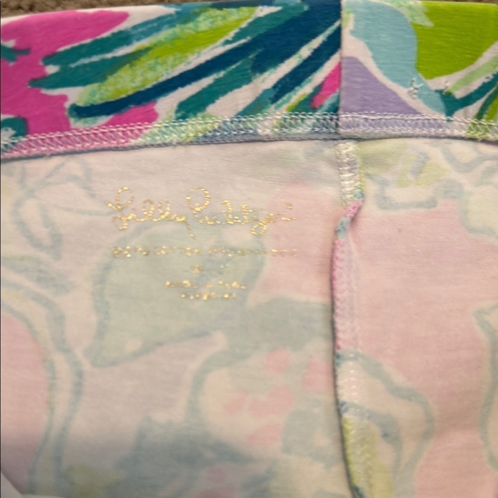 Girl’s Lilly Pulitzer Vibrant Pink and Blue Leggings - Picture 2 of 6